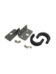1U rack mounting ears kit with screws, one pair for left and right each, black.