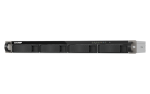 4-Bay quad-core 2.0 GHz short-depth 1U rackmount NAS with 100W power supply, 4GB