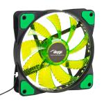 Akyga 12cm (120mm) MOLEX 33 LED ventilátor, zöld - AW-12E-BG