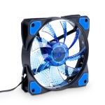 Akyga 12cm (120mm) MOLEX / 3pin 15 LED ventilátor, kék - AW-12C-BL