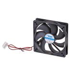 Akyga 12cm (120mm) MOLEX 4 LED ventilátor, fekete - AW-12A-BK