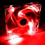 Akyga 12cm (120mm) MOLEX 4 LED ventilátor, piros - AW-12A-BR