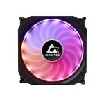 CHIEFTEC Tornado rendszerhűtő ventilátor, 12cm, RGB LED, fekete
