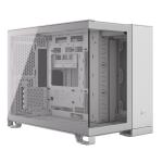 CORSAIR 2500X Tempered Glass mATX Mid-Tower számítógépház, fehér
