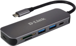 D-link 5-in-1 USB-C Hub with Card Reader