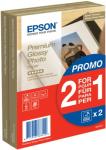 Epson Premium Glossy Photo Paper - (2 for 1), 100 x 150 mm, 255g/m2, 80 Sheets