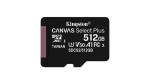 Kingston 512GB microSD Canvas Select Plus (SDXC Class 10 A1) (SDCS2/512GBSP) mem