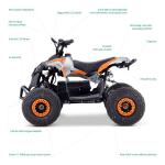 LAMAX eFalcon ATV50M Orange 1200W Elektromos gyerek quad