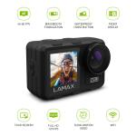 LAMAX W9.2 akciókamera, 4K/30fps, FullHD/120fps, 20MP, 2" és 1.4" kijelző, vízál