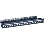 LEGRAND üres keystone patch panel 1U-19" 24xRJ45 port fogadására fém kábeltartóv