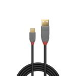LINDY 1m USB 2.0  Type A to C kábel, Anthra Line
