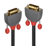 LINDY 5m DVI-D Dual Link kábel, Anthra Line