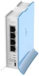 MikroTik hAP lite with 650MHz CPU, 32MB RAM, 4xLAN, built-in 2.4Ghz 802.11b/g/n
