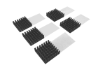 Qnap Heatsink for M.2 SSD module,15*15MM, Black, self adhesive, 5 pcs