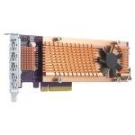 Quad M.2 PCIe SSD expansion card; supports up to four M.2 2280 formfactor M.2 PC
