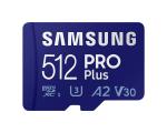 Samsung Pro Plus 512GB microSD (MB-MD512KA/EU) memóriakártya adapterrel