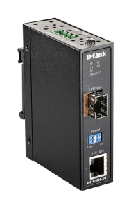 10/100/1000 Mbps to SFP Industrial Media Converter with -40 to 70 °C operating r