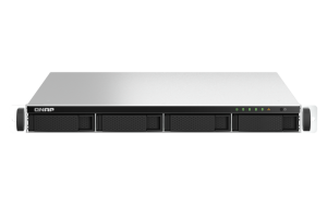 1U 4-Bay rackmount NAS, Intel® Celeron® N5105/N5095 quad-core, 8GB RAM onboard (