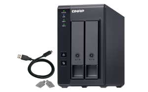 2-bay 3.5" SATA HDD USB 3.1 Gen2 10Gbps type-C hardware RAID external enclosure.