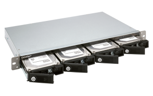 4-bay 1U 12" short-depth rackmount 3.5" SATA HDD USB 3.0 type-C hardware RAID ex
