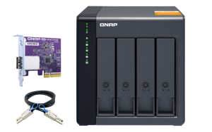 4-bay desktop SATA JBOD expansion unit with a QXP-400eS-A1164 PCIe SATA host car