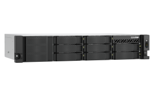 8-bay short depth rackmount NAS, Intel Atom C5125 8C 2.8GHz, 8GB RAM,2 x 2.5GbE,