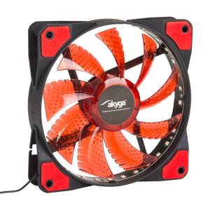 Akyga 12cm (120mm) mini 6 pin 15 LED RGB ventilátor - AW-12D-RGB