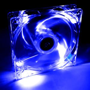 Akyga 12cm (120mm) MOLEX 4 LED ventilátor, kék - AW-12A-BL