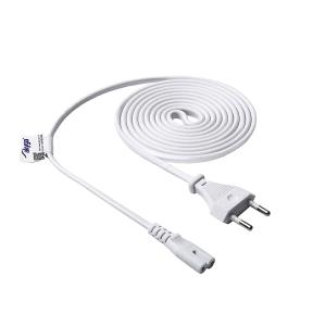 Akyga kétpólusú / nyolc / piskóta tápkábel, fehér 1.5m - AK-RD-06A