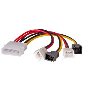 Akyga Molex / 2x 3pin 12V / 2x 3pin 5V adapter kábel - AK-CA-34
