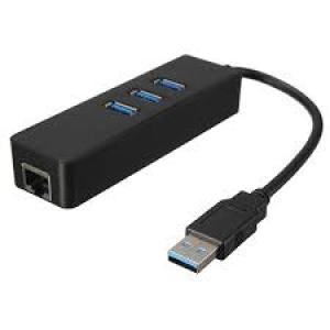 Akyga USB 3.0 3-port + Ethernet HUB adapter - AK-AD-32