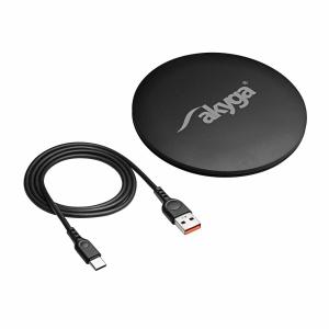 Akyga Vezeték nélküli QI 1.2 töltő AK-QI-04 5-12V / max. 2A 15W 1m