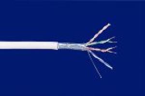 Cat.5E F/UTP kábel, 24AWG, fehér LSZH köpeny, 1000m/dob