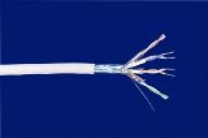 Cat.6A/Cat.7 600 MHz XG PiMF duplex kompaktkábel (F/FTP), LSZH fehér köpeny, (CP