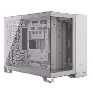 CORSAIR 2500X Tempered Glass mATX Mid-Tower számítógépház, fehér