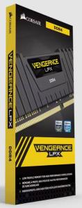 CORSAIR DDR4 16GB (1x16GB) 2666MHz Vengeance LPX RAM, fekete