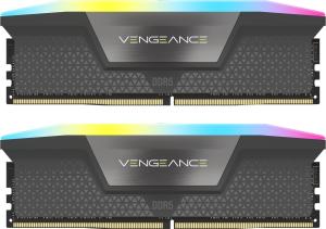 CORSAIR DDR5 6000MHz 32GB (2x16GB) AMD EXPO VENGEANCE RGB RAM, szürke