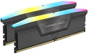 CORSAIR DDR5 6000MHz 32GB (2x16GB) AMD EXPO VENGEANCE RGB RAM, szürke