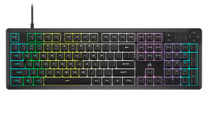 CORSAIR K55 CORE RGB Gamer Billentyűzet, fekete