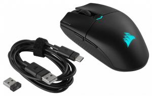 CORSAIR KATAR ELITE Vezeték Nélküli Gamer Egér, fekete