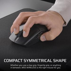 CORSAIR M55 Wireless Gamer egér, vezeték nélküli, fekete