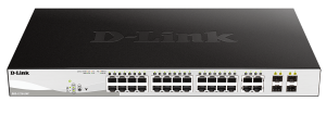 D-link 24 PoE 10/100/1000 Base-T port + 4 TP/SFP Combo Ports
- 24 x 10/100/1000M