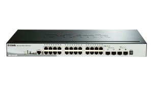 D-Link 28-Port Gigabit Stackable SmartPro PoE Switch including 2 SFP ports and 2
