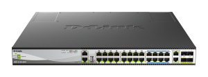 D-link 30-Port Layer 3 Stackable Multi-Gigabit Managed PoE Switch 
-16-Port 100M