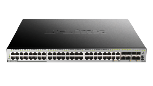 D-link 44-port GE PoE 370W Layer 3 Stackable Managed Gigabit Switch including 4-