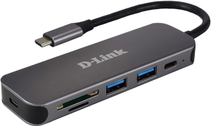 D-link 5-in-1 USB-C Hub with Card Reader