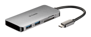 D-link 6-in-1 USB-C Hub with HDMI/Card Reader/Power Delivery