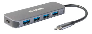 D-link USB-C to 4-Port USB 3.0 Hub with Power Delivery
