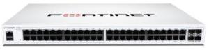 FortiSwitch-148E-POE L2+ managed POE switch with 48GE +4SFP, 24 ports POE with m
