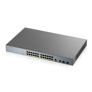 GS1350-26HP, 26 Port managed CCTV PoE switch, long range, 375W